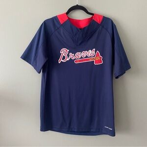 Atlanta Braves Shirt, Baseball Game, Team, Majestic Brand, Size Medium